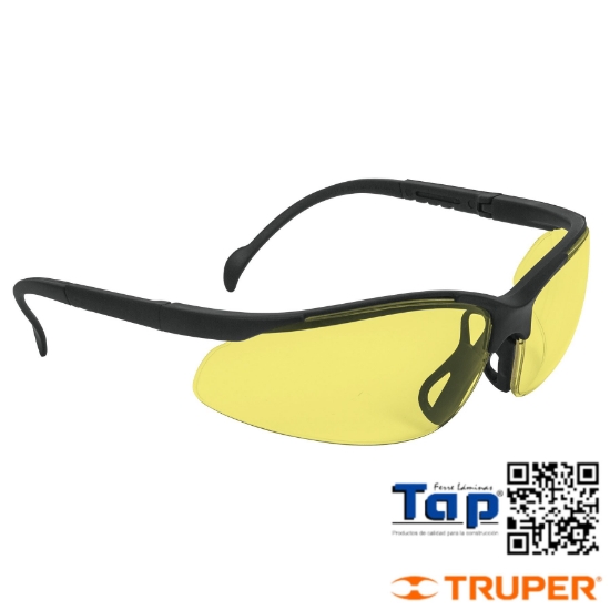 Imagen de LENTE SEGURIDAD AMBAR TRUPER VISION