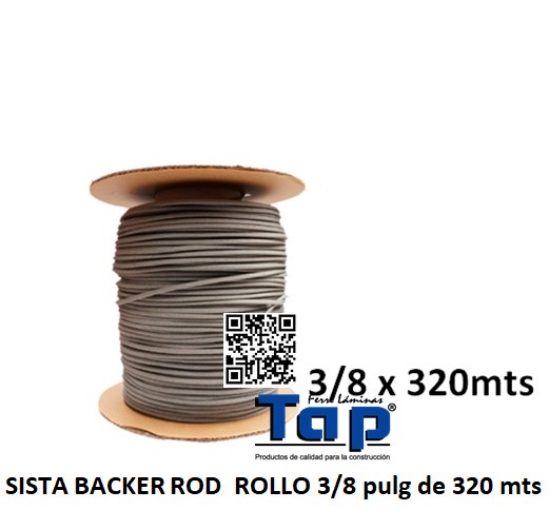 Imagen de SISTA BACKER ROD  ROLLO 3/8 pulg de 320 mts