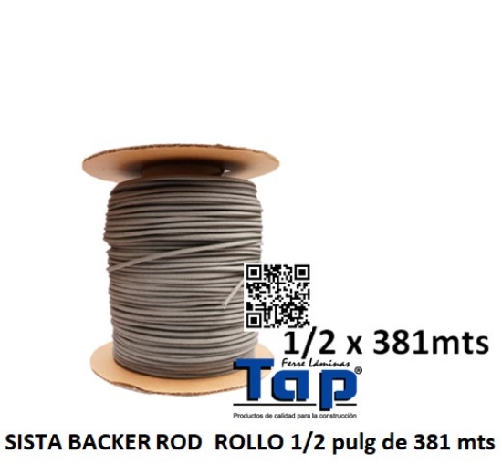 Imagen de SISTA BACKER ROD  ROLLO 1/2 pulg de 381 mts