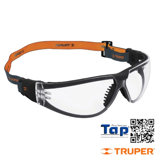 Imagen de LENTE SEGURIDAD TRANSP C BANDA ELASTICA ACTIVE