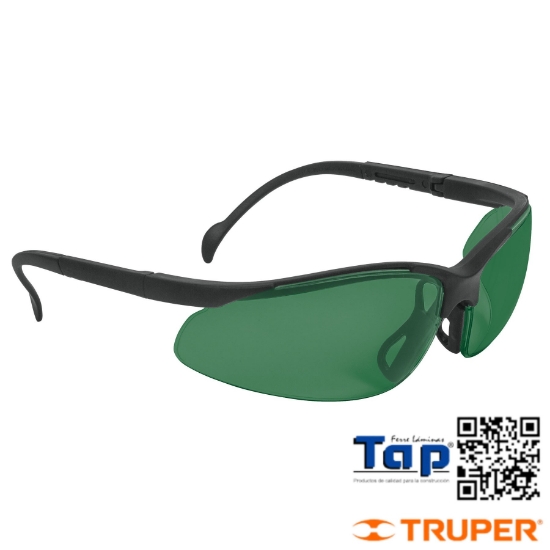 Imagen de LENTE SEGURIDAD VERDE TRUPER VISION