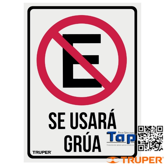 Imagen de LETRERO SEÑALIZACION "NO ESTACIONARSE" 25 X 34 CM