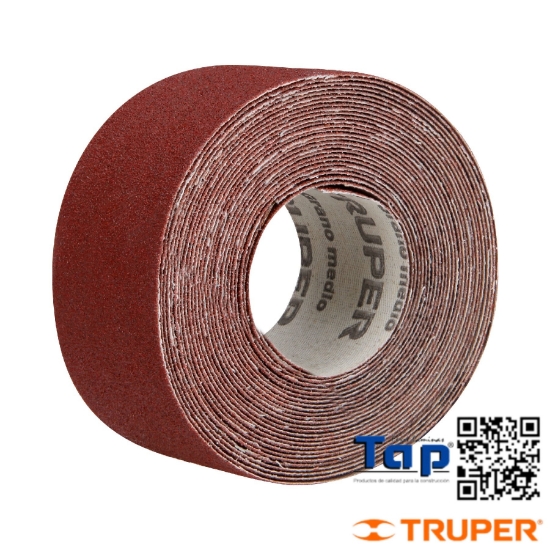 Imagen de LIJA P PLOMERO GRANO 100 ANCHO 038 1-1/2" ROLLO 5M