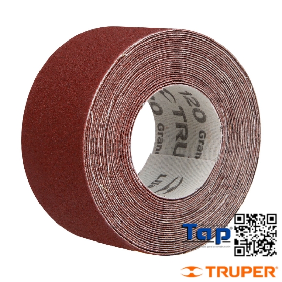 Imagen de LIJA P PLOMERO GRANO 120 ANCHO 038 1-1/2" ROLLO 5M