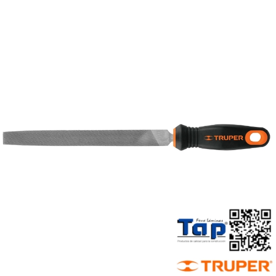 Imagen de LIMA PLANA BASTARDA 200 8" C MANGO DOBLE INYEC TRUPER