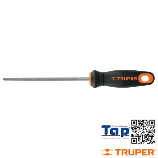 Imagen de LIMA REDONDA MUZA 150 6" C MANGO DOBLE INYEC TRUPER