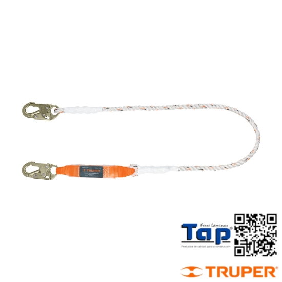 Imagen de LINEA VIDA 1.8M CUERDA POLIESTER ABSORBEDOR IMPACTO,ANSI