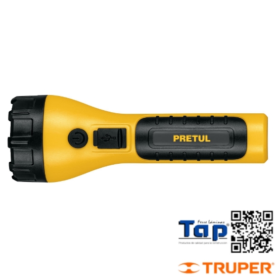 Imagen de LINTERNA  PCO RECARGABLE LED 180 LUMENES PRETUL