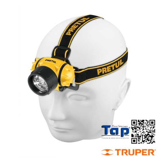 Imagen de LINTERNA MINERO 3 LEDS 65 LM 3 PILAS AAA PRETUL