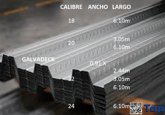 Imagen de GALVADECK MEDIDAS