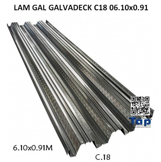 Imagen de LAM GAL GALVADECK C18 06.10x0.91
