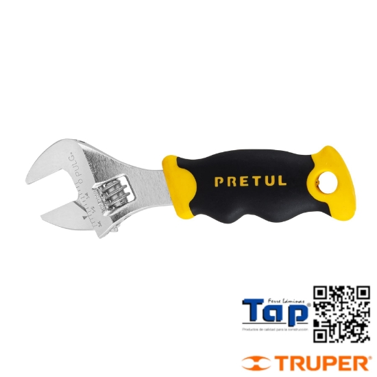 Imagen de LLAVE AJUST (PERICO CORTO) 125 5" CROMADA C GRIP PRETUL