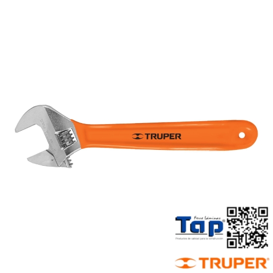 Imagen de LLAVE AJUST (PERICO) 300 12" CROMADA MANGO PVC TRUPER