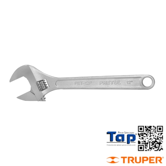 Imagen de LLAVE AJUST (PERICO) 300 12" CROMADA PRETUL