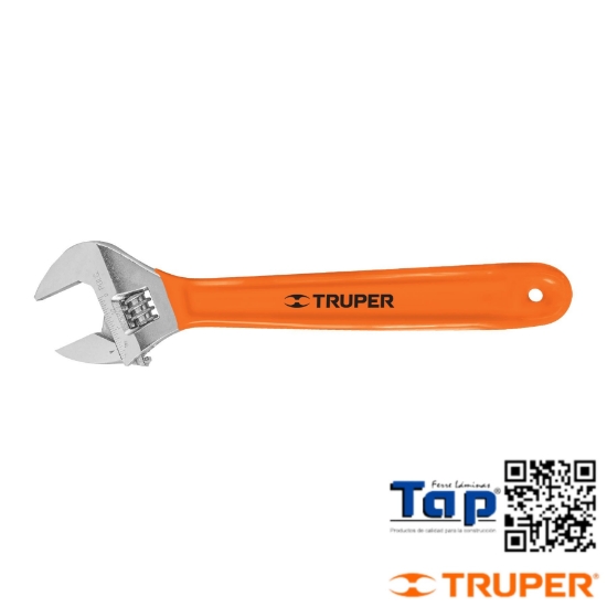 Imagen de LLAVE AJUST (PERICO) 375 15" CROMADA MANGO PVC TRUPER