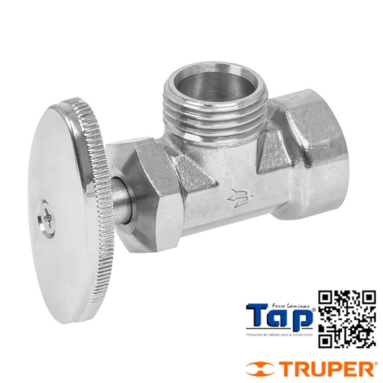 Imagen de LLAVE ANG 013 1/2"X013 1/2" COMPRESION T BARRILITO BLISTER