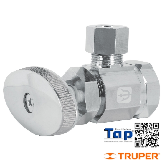 Imagen de LLAVE ANG COMPRESION ROBUSTA 013 1/2"X009 3/8" FOSET