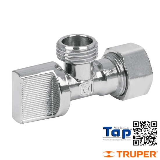 Imagen de LLAVE ANG LATON 013 1/2"X013 1/2" P CPVC T BARRILITO