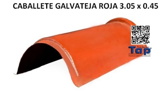 Imagen de CABALLETE GALVATEJA ROJA 3.05 x 0.45