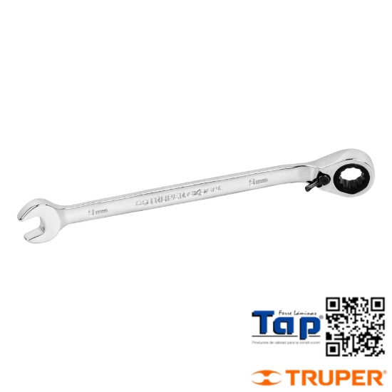 Imagen de LLAVE COMBI MATRACA REVSIBLE   9 MMX148 MM LARGO EXPERT