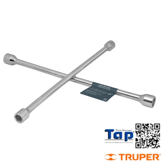 Imagen de LLAVE CRUZ 450 18" PULIDA Y CROMADA TRUPER