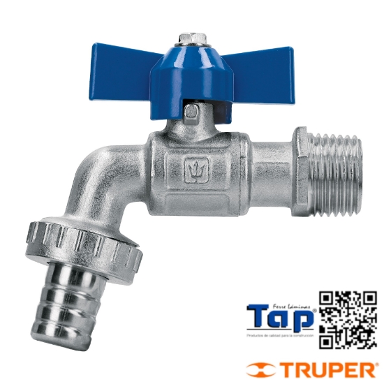 Imagen de LLAVE ESFERA C/MANERAL CORTO LATON 130GR 013 1/2" FOSET