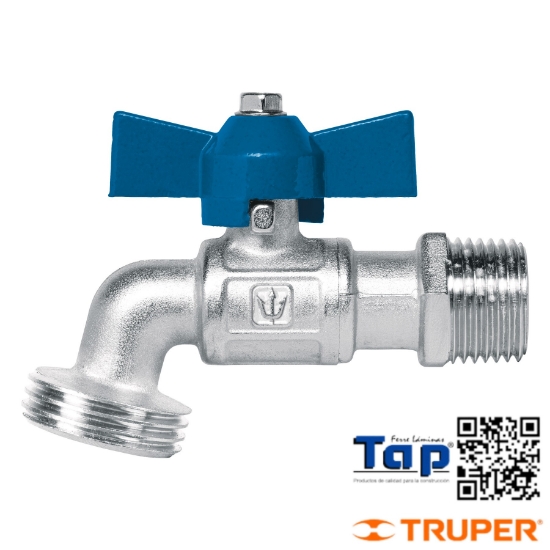 Imagen de LLAVE ESFERA LATON 013 1/2" MANERAL CORTO 130G S/ADAPTADOR