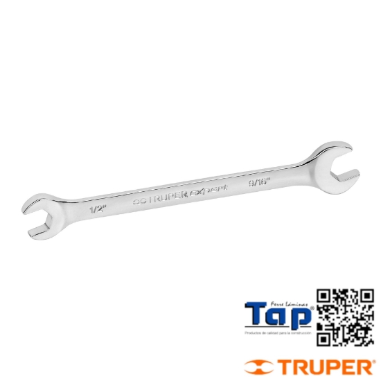 Imagen de LLAVE ESPAÑOLA 013 1/2"X014 9/16"X181 MM LARGO TRUPER EXPERT