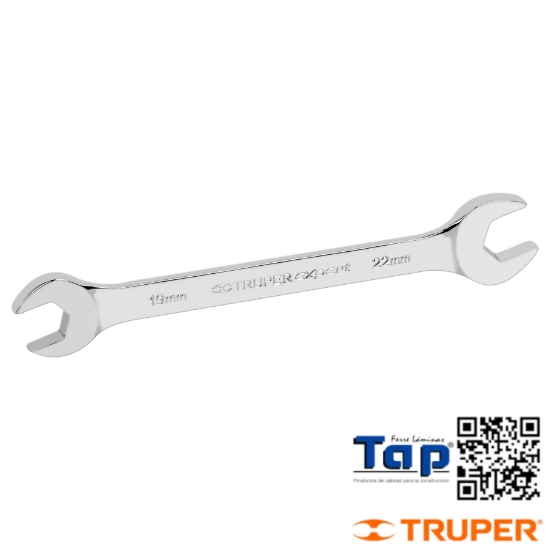 Imagen de LLAVE ESPAÑOLA 19X22X242 MM LARGO TRUPER EXPERT