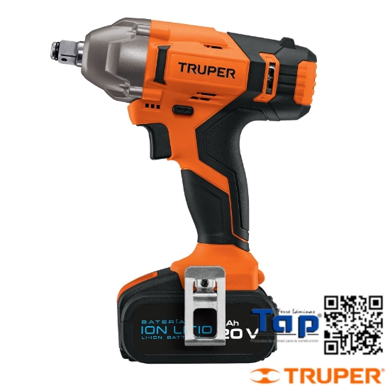 Imagen de LLAVE IMPACTO INALAMBRICA 013 1/2" 20 V PROF TRUPER