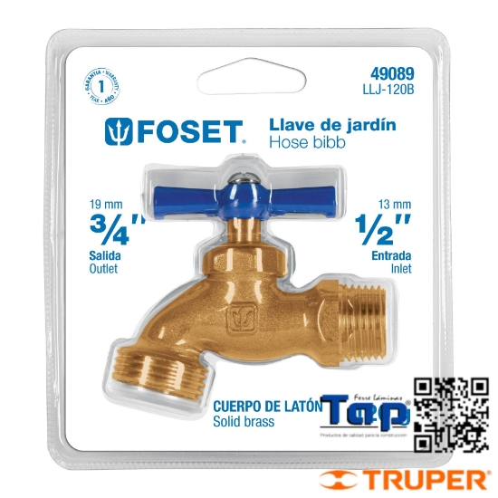 Imagen de LLAVE NARIZ P JARDIN 013 1/2" BLISTER FOSET