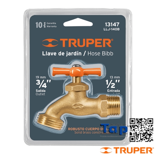 Imagen de LLAVE NARIZ P JARDIN 013 1/2" EN BLISTER TRUPER