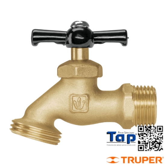 Imagen de LLAVE P MANGUERA LATON 100 GR 013 1/2" FOSET BASIC