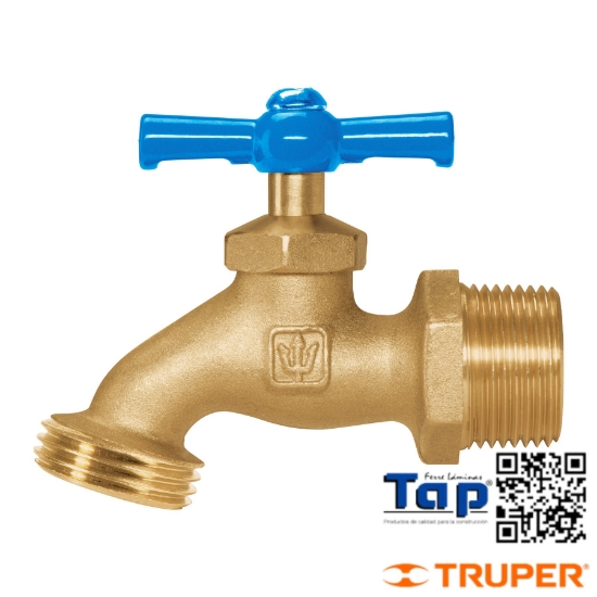 Imagen de LLAVE P MANGUERA LATON 180 GR ENTRADA 019 3/4" FOSET