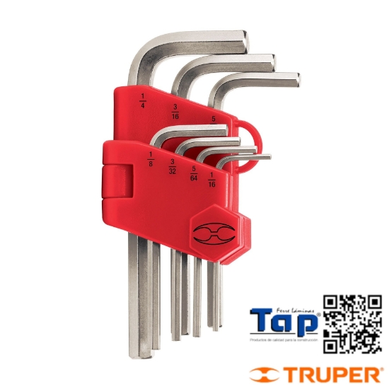 Imagen de LLAVES ALLEN STD PTA HEX C ORGANIZADOR JGO  7