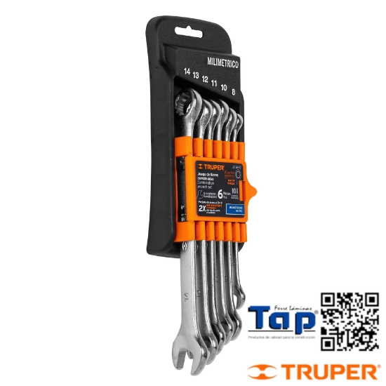 Imagen de LLAVES COMBI MM GRANALLADAS TRUPER JGO  6