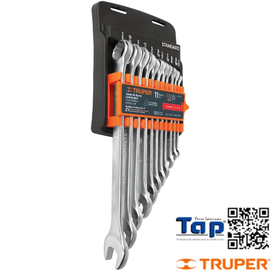 Imagen de LLAVES COMBI STD GRANALLADAS TRUPER JGO 11