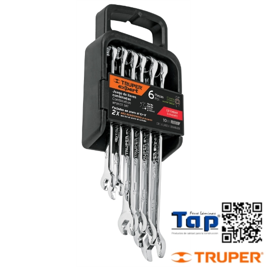 Imagen de LLAVES COMBI STD PULIDAS TRUPER EXPERT JGO  6