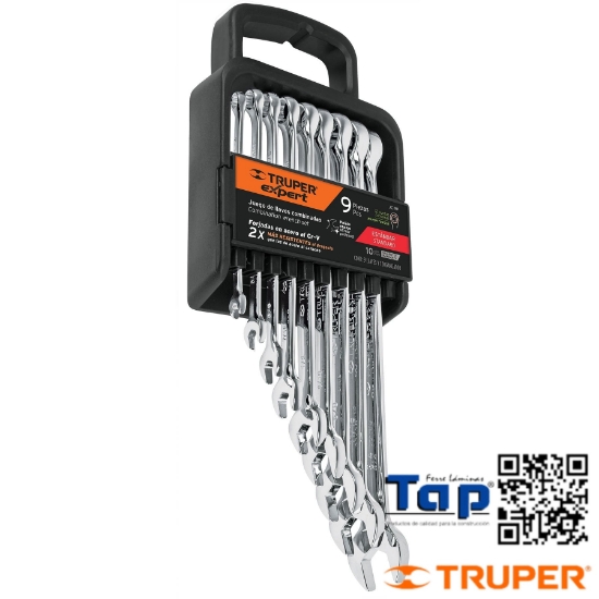 Imagen de LLAVES COMBI STD PULIDAS TRUPER EXPERT JGO  9