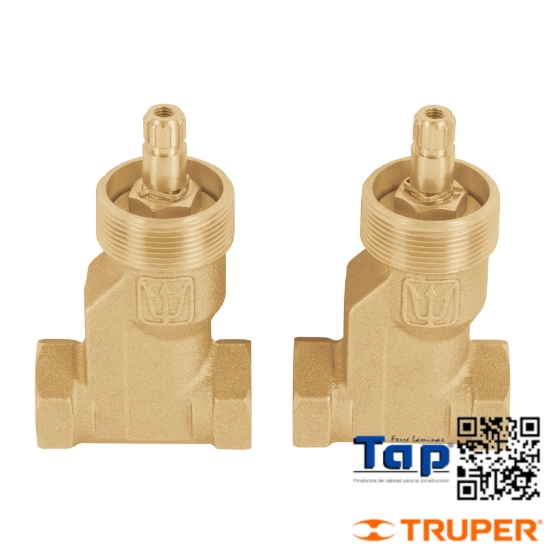 Imagen de LLAVES EMPOTRAR ROSCABLES CERAMICO 006 1/4" VUELTA JGO 2