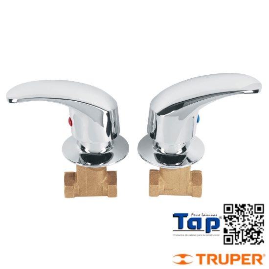 Imagen de LLAVES EMPOTRAR ROSCABLES T PALANCA AQUA JGO 2