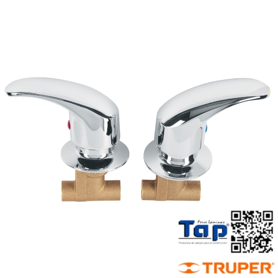 Imagen de LLAVES EMPOTRAR SOLDABLE T PALANCA AQUA JGO 2