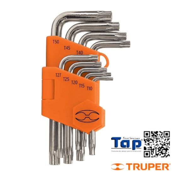 Imagen de LLAVES TORX C ORGANIZADOR ABATIBLE TRUPER JGO 9