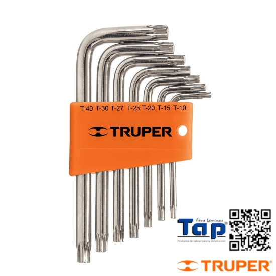 Imagen de LLAVES TORX C ORGANIZADOR TRUPER JGO 7