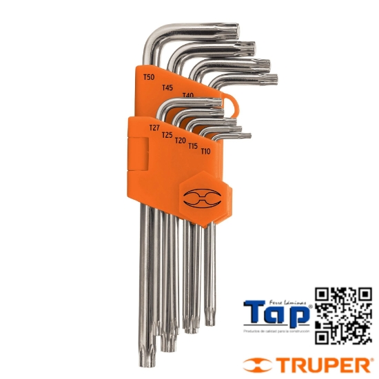 Imagen de LLAVES TORX LARGAS C ORGANIZADOR ABATIBLE JGO 9
