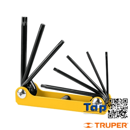 Imagen de LLAVES TORX T NAVAJA CUERPO LAMINA PRETUL JGO 8