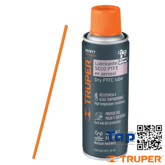Imagen de LUBRICANTE SECO PTFE EN AEROSOL 240 ML TRUPER