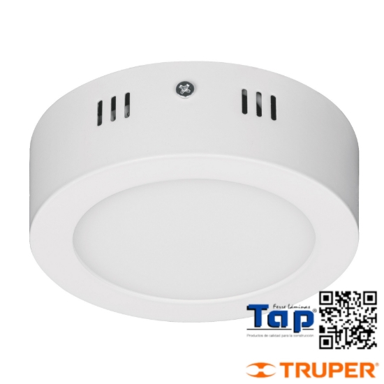 Imagen de LUMINARIO BLANCO LED  6 W REDONDO T PLAFON LUZ DIA