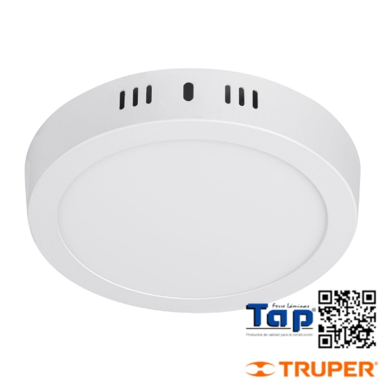 Imagen de LUMINARIO BLANCO LED 12 W REDONDO T PLAFON LUZ CALIDA
