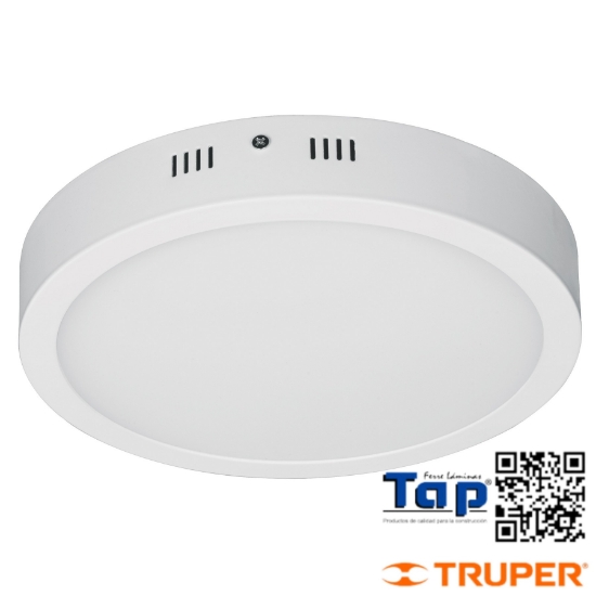 Imagen de LUMINARIO BLANCO LED 12 W REDONDO T PLAFON LUZ DIA